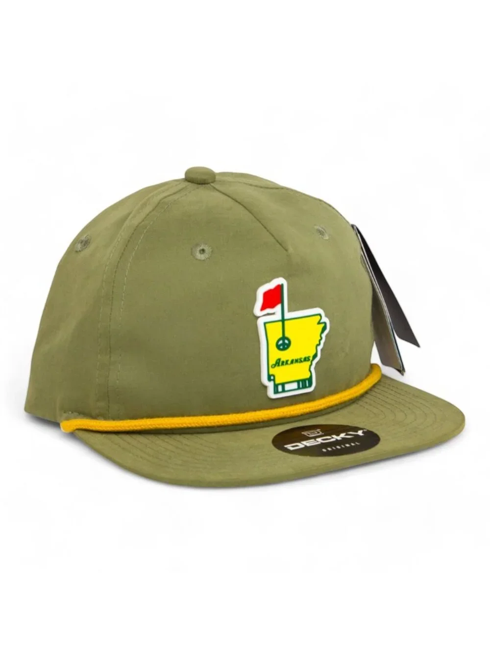 Arkansas Masters Golf 3D Classic Rope Hat- Loden/ Amber